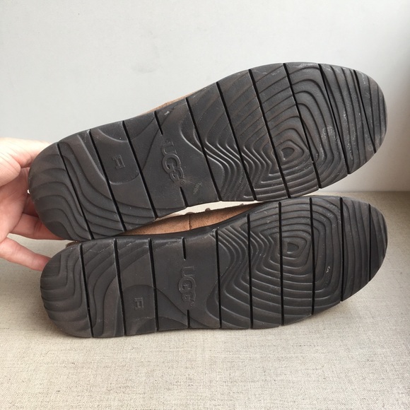 UGG Men US 10 EU 43 Brown Leather Lace-Up Boots - Picture 9 of 9